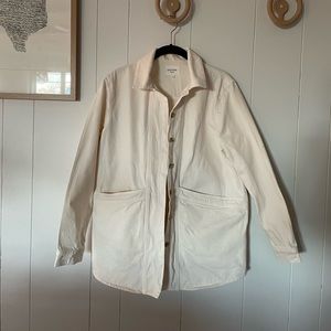Sezane Denim Will Jacket in Ecru